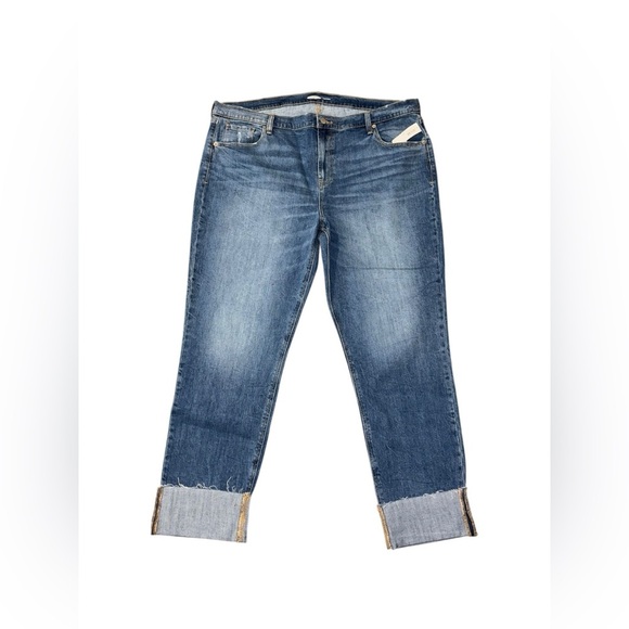 Old Navy Boyfriend Jeans Size 18 Tall Rolled Cuffs - Picture 1 of 8